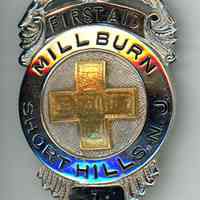 First Aid: Millburn-Short Hills Volunteer First Aid Squad Pins, 1960s