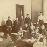 Short Hills School: Classroom Photograph with Bessie A. Bosworth, c. 1906
