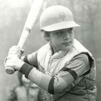          Teddy Remig at bat.; Published in the March 8, 1978 edition of The Item.
   