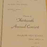 MHS Scrapbook: 13th Annual Concert Program March 24, 1950