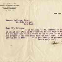 Kellogg: Edward Kellogg Letter from Charles Halsted, 1902