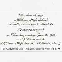          Millburn High School Commencement Program and Ticket, 1949 picture number 4
   