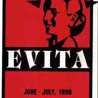 Paper Mill Playhouse Program: Evita, 1996