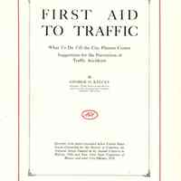 Traffic: First Aid to Traffic, 1925