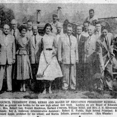 Millburn High School: Groundbreaking for Millburn High School, 1954