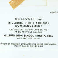          Millburn High School Commencement Program and Invitation, 1962 picture number 2
   