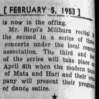          Item, February 5, 1953
   