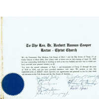 Scouts: Rev. Herbert Hannan Cooper Certificate of Merit
