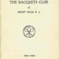 Racquets Club: Racquets Club Short Hills Yearbooks, 1953-4, 1954-5, 1960-61