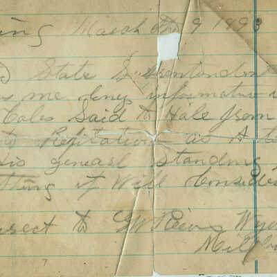 Reeve: George W. Reeve Letter to NJ Superintendent of Schools, 1898