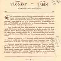          Community Concert Association: Vronsky and Babin Concert Program and Reviews, 1952 picture number 1
   