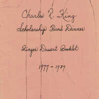 King: Charles T King Scholarship Dessert Cookbook, 1987