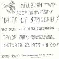 Battle of Springfield: Bicentennial Celebration Flyer, 1980