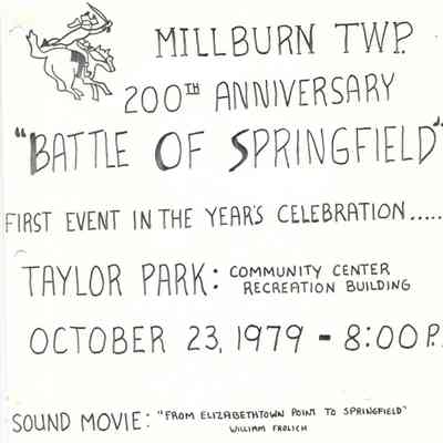 Battle of Springfield: Bicentennial Celebration Flyer, 1980
