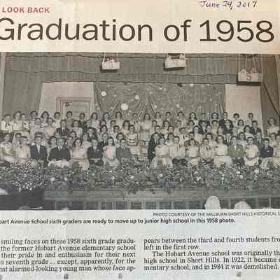 Hobart Avenue School: Newspaper Entry on Class of 1958