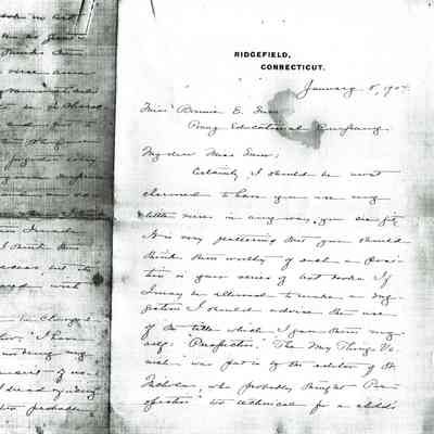 Snow: Elizabeth Chase Bacon Letter to Bonnie Snow, 1904