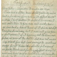 Parsil: Samuel B. Parsil Civil War Letter, December 28, 1862