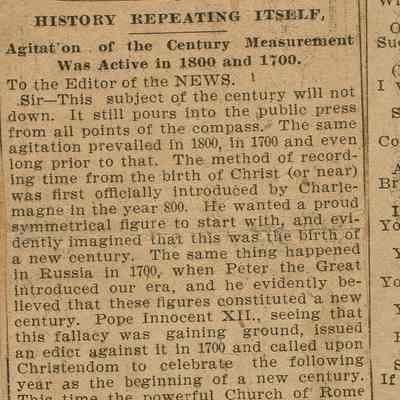 History Repeating Itself article