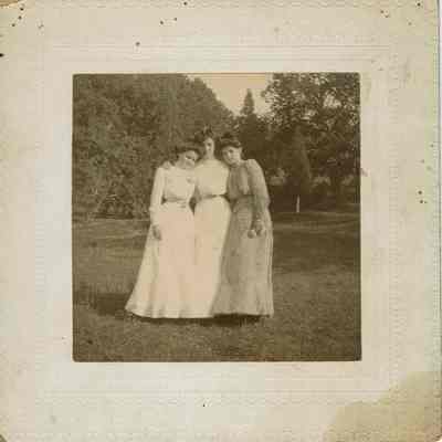 Unidentified Photograph: Three Women Standing Outside on the Grass