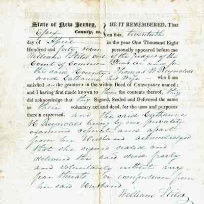 Reynolds Deed, 1847