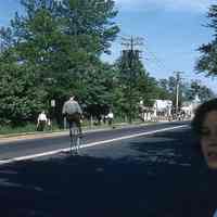 Centennial Parade: Don Palmer on Hi-Wheel Bike at Millburn Centennial Parade, 1957