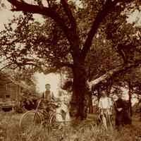 Bosworth: Unidentified Family Outside Wooden House and Bicycle, c. 1900