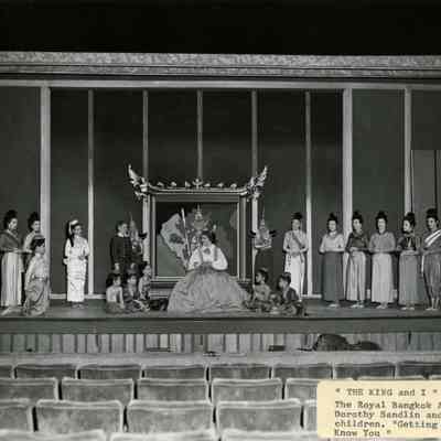 The Royal Bangkok Academy. Dorothy Sandlin and the children, "Getting to Know You," in The King and I, 1956.