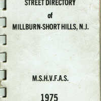First Aid Squad: Street Directory of Millburn-Short Hills for First Aid Squad, 1975