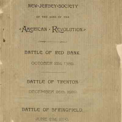 Battle of Springfield: Proceedings of NJ Revolutionary War Battle Ceremonies, 1889-1890