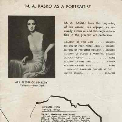 Millburn Art Center: M.A. Rasko Pamphlet, 1944
