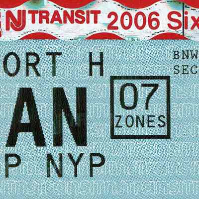 Railroad: New Jersey Transit Rail Pass, 2006