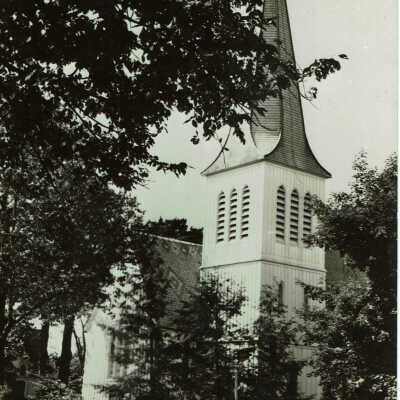St. Stephen's: View from corner of Main & Church Streets, c. 1950