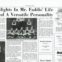 Faddis: Millburn High School Paper "The Miller," Tribute to Robert Faddis, 1961