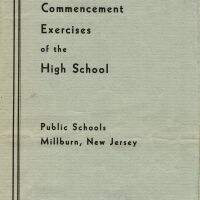 Millburn High School Commencement Exercises Program, 1933