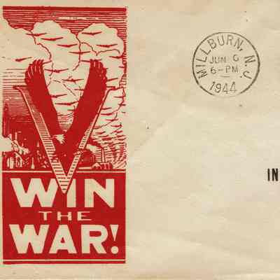 World War II: Invasion Day First Day cover, 1944