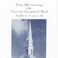 Community Congregational Church: Twenty Fifth Anniversary Program, 1978