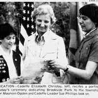          Ogden: Maureen Ogden with Girl Scouts at Brookside Park, 1979 picture number 2
   