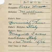          Macpherson: Dr. Elwood Macpherson's certified Death Records for residents, 1920s-30s picture number 3
   