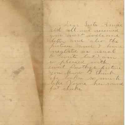 Bahring: Anna Bahring Letter, c. 1904