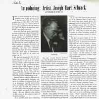 Millburn Art Center: Joseph Earl Schrack Article, 1945