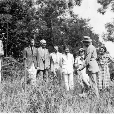 Hartshorn: Stewart Hartshorn at Groundbreaking, July 1935