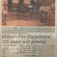 Fire Department: "Millburn Fire Department: 125 years and growing" - 11/21/2001