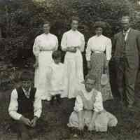 Marshall-Schmidt Album: Elizabeth Schmidt-Marshall Standing, Margaret Marshall Seated and other Family Members