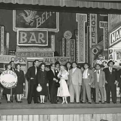 The Finale of Guys and Dolls, 1955.: Photo by Drew B. Peters Studios.