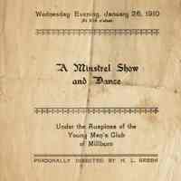 Flanagan: Minstrel Show and Dance Program, 1910