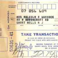 B.Altman & Co.: Credit Card Recipt for Purchases, 1969