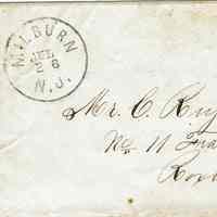          Early Envelopes Postmarked from Millburn (1860s) picture number 2
   