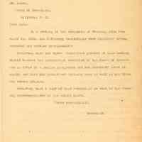 Wyoming Civic Association: Letter to Board of Education Endorsing Wyoming School Project, 1909