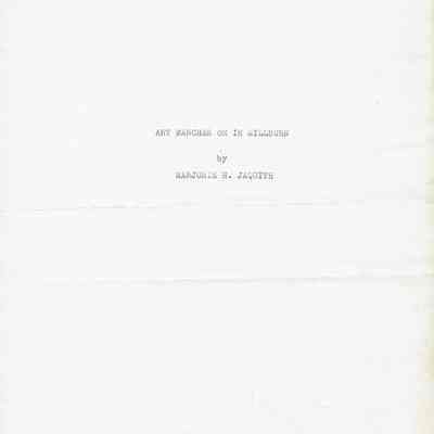 Millburn Art Center: Art Marches on in Millburn, 1941