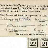          Lampe: Helen Lampe War Ration Book, 1942 picture number 2
   